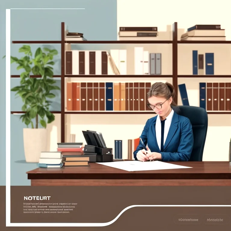 Professional notary service desk at notarhelp